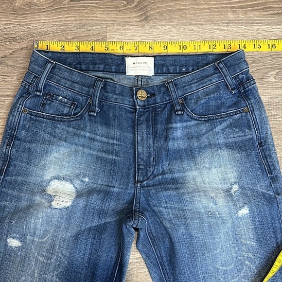 McGuire Denim Women’s Mid-Rise Distressed Straight Leg Jeans Blue Sz 24 - Picture 8 of 12